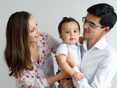 Anish Giri met gezin