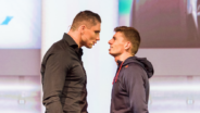 Rico Verhoeven en Max Verstappen in een staredown