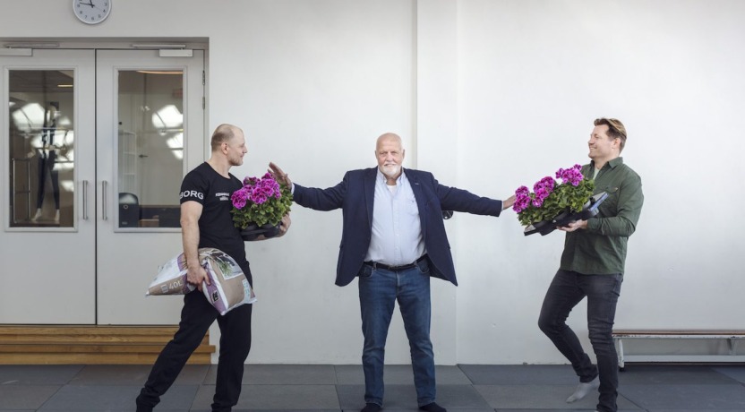Cor van der geest met zoons Elco en Dennis