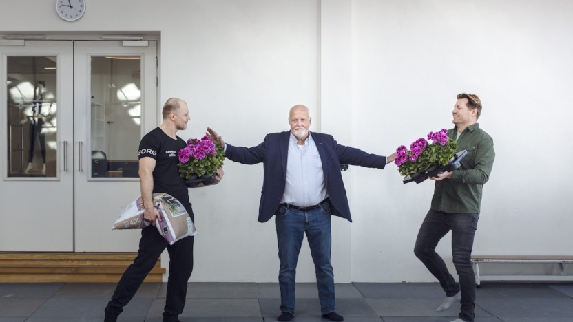 Cor van der geest met zoons Elco en Dennis