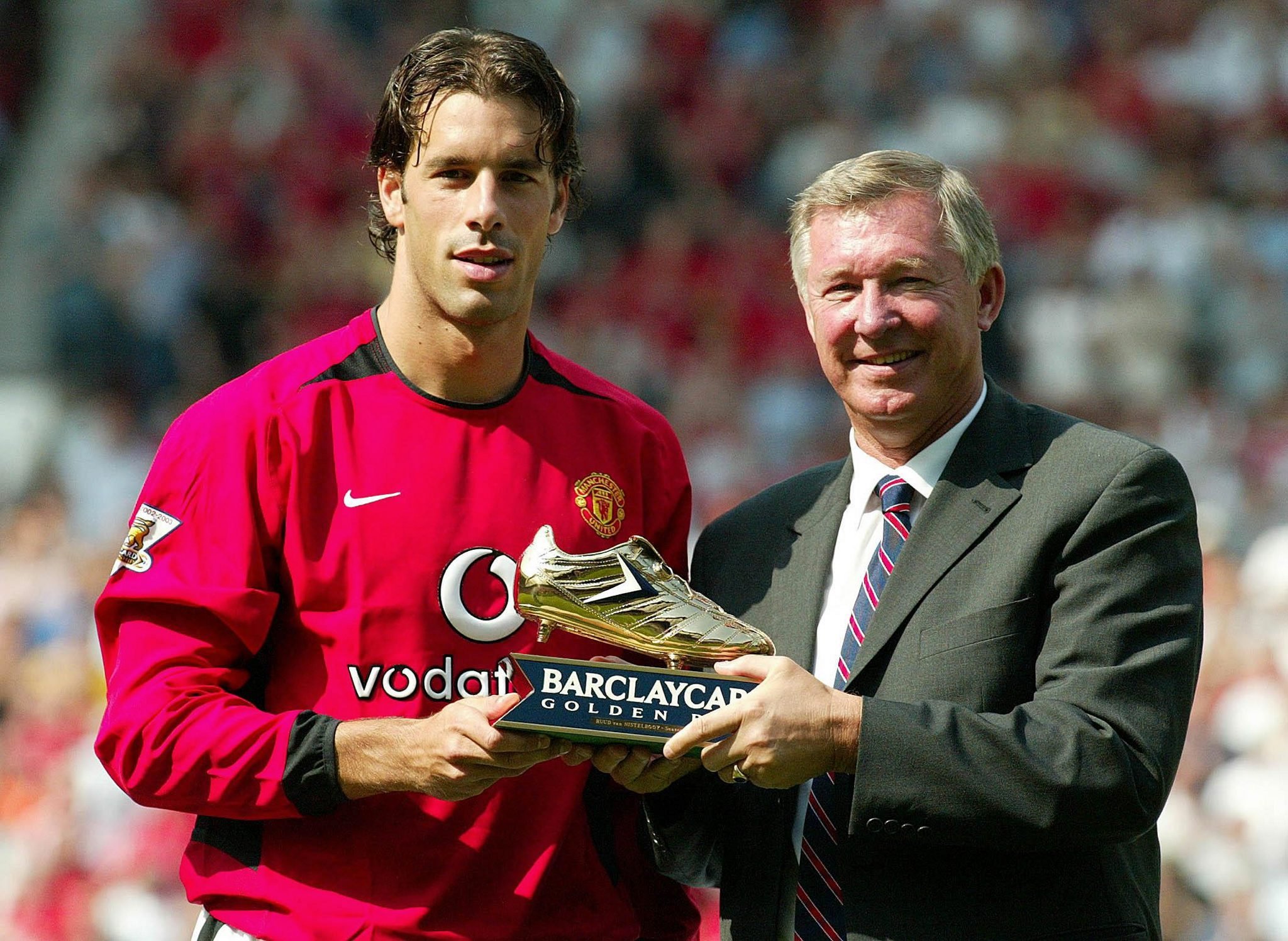 Ruud van Nistelrooij en Sir Alex Ferguson