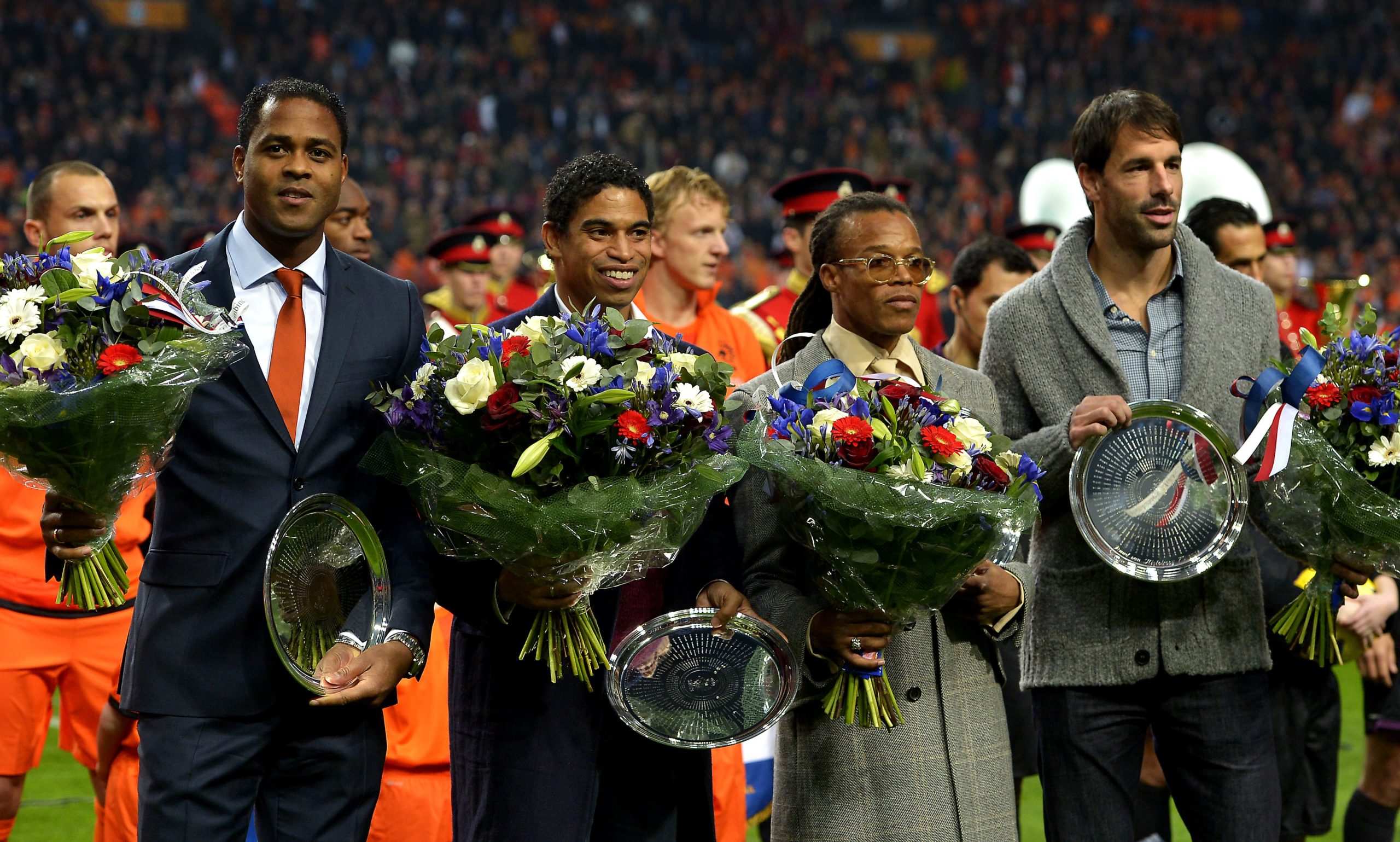 Patrick Kluivert, Michael Reiziger, Edgar Davids en Ruud van Nistelrooij