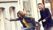 Khalid Boulahrouz en Barbara Barend op de fiets