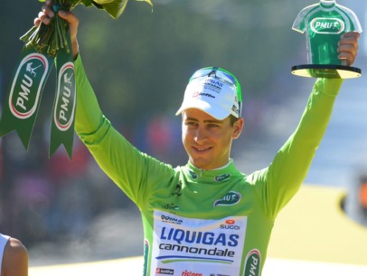 een 22-jarige sagan wint zijn eerste groene trui in de tour