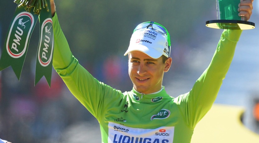 een 22-jarige sagan wint zijn eerste groene trui in de tour