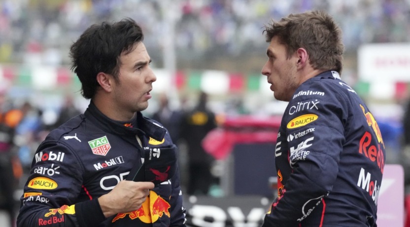 Max Verstappen en Sergio Perez