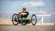 Jetze Plat op handbike