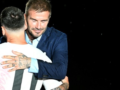 Lionel Messi en David Beckham