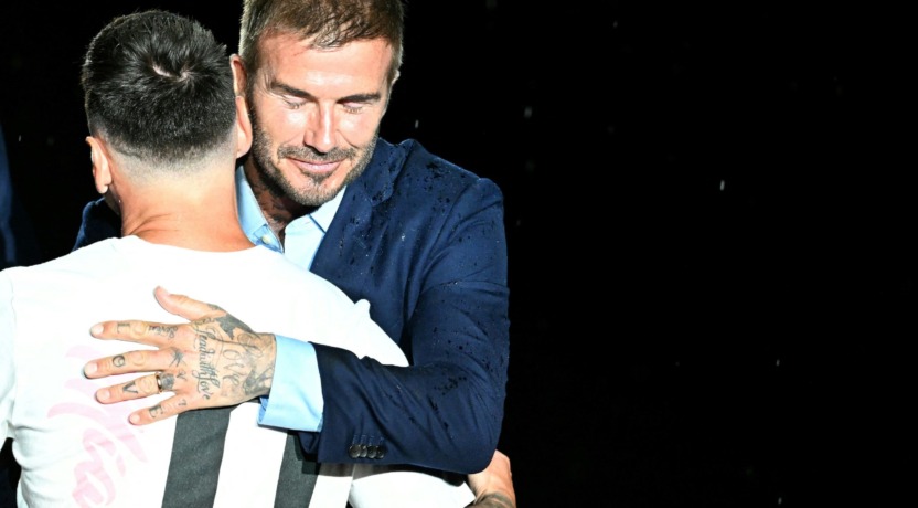 Lionel Messi en David Beckham