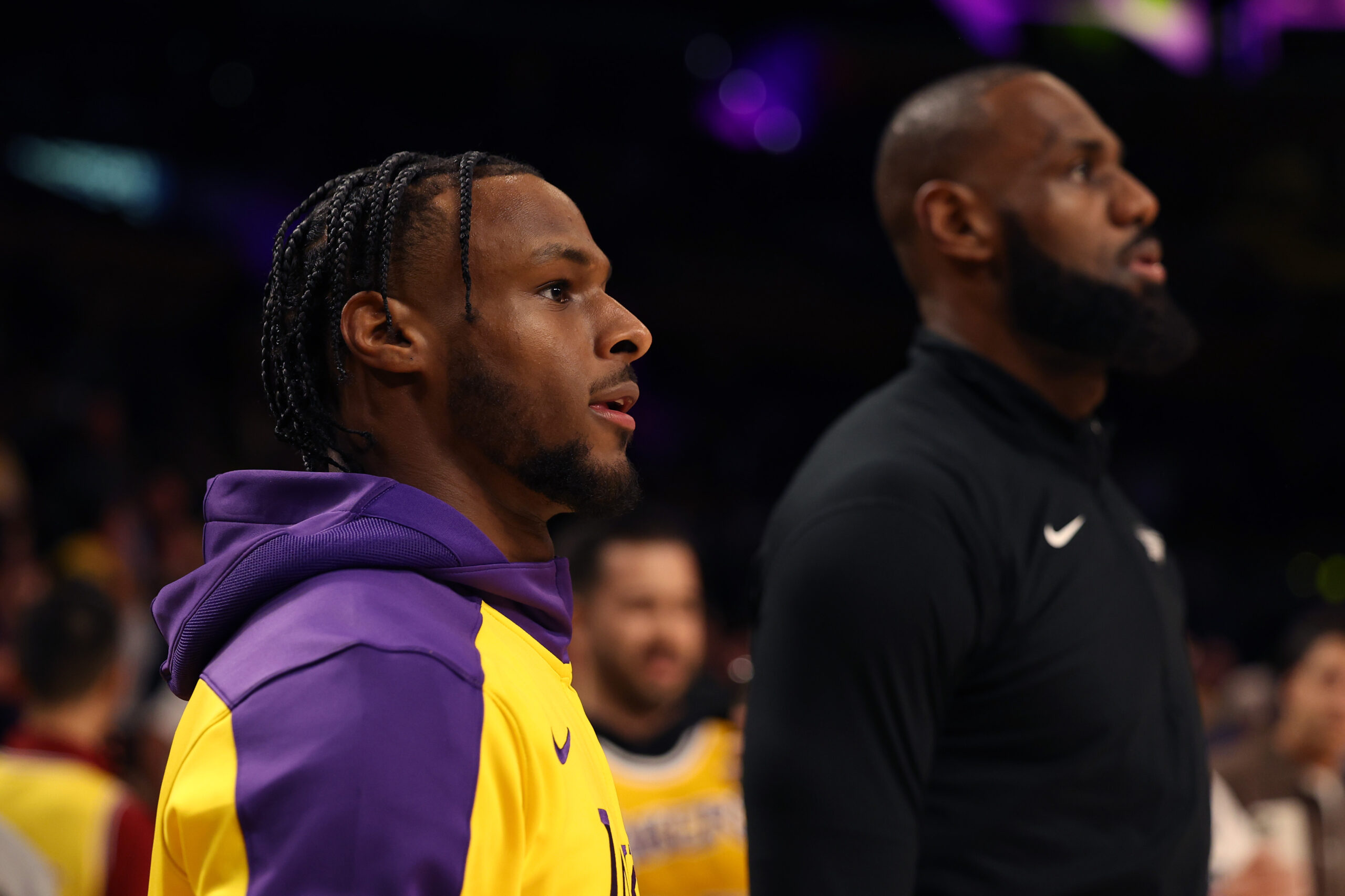 Bronny en LeBron James
